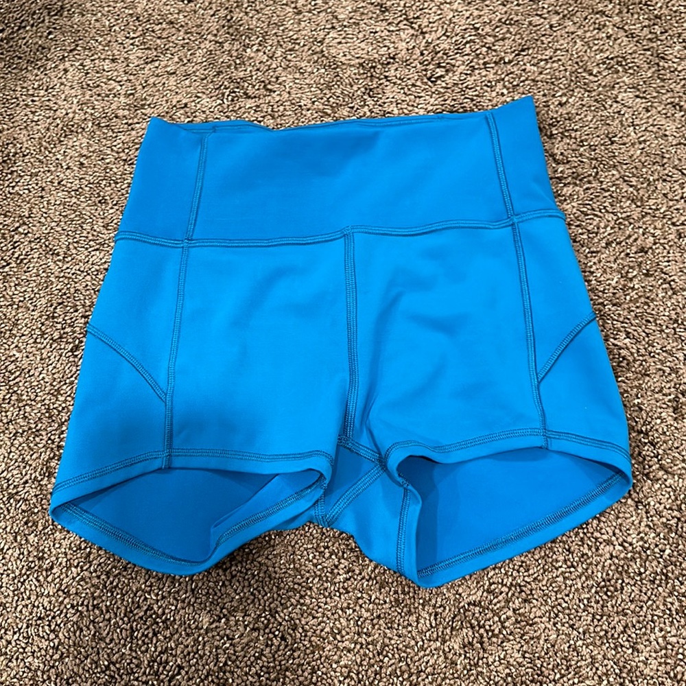 lululemon blue size 4 shorts